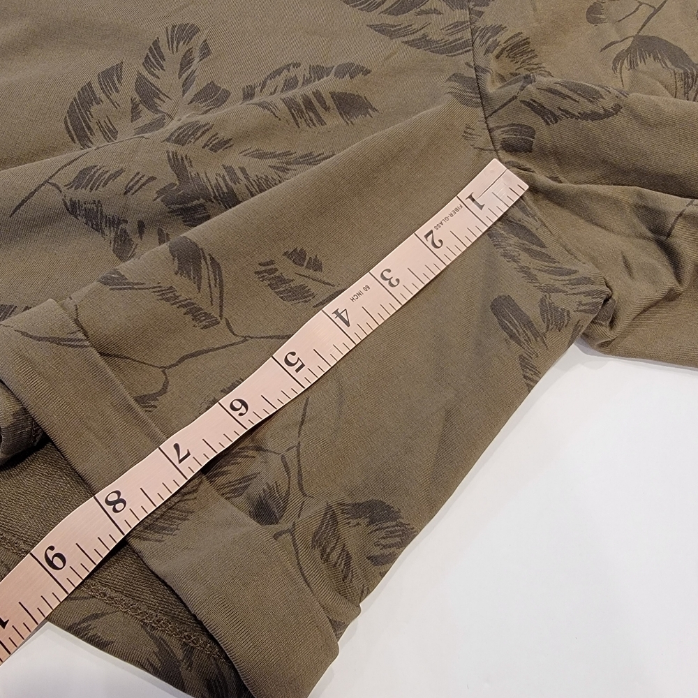 J.Jill Women's Dark Green Olive Printed Terry Shorts Size 2X NWT! - Picture 6 of 11